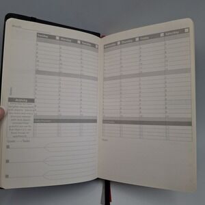 NOMATIC Planner Black Faux Leather Journal Undated Weekly Monthly Goal Organizer